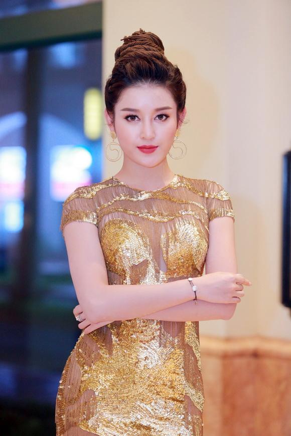 Á hậu huyền my,huyền my diện váy dát vàng,hoa hậu việt nam 2014