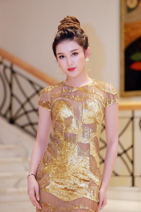 Á hậu huyền my,huyền my diện váy dát vàng,hoa hậu việt nam 2014