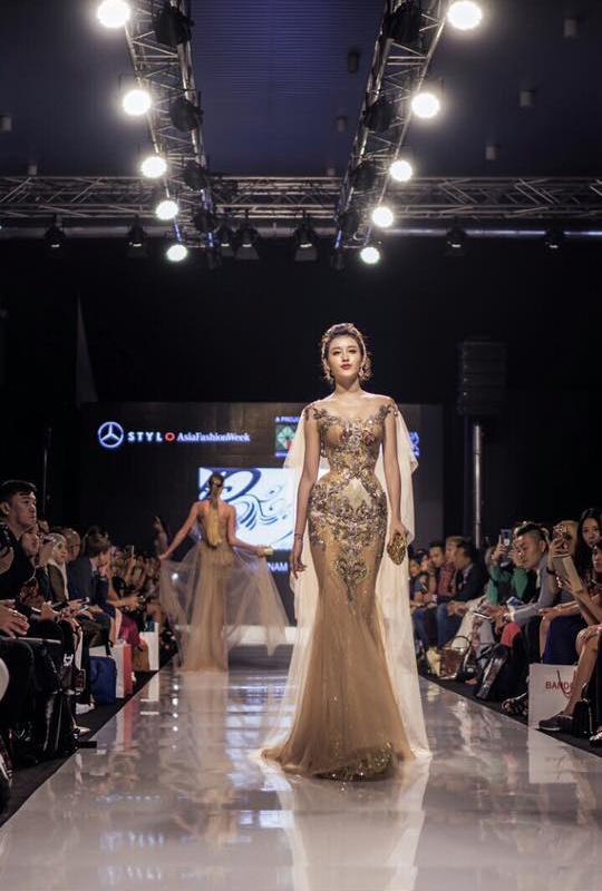 sao việt, hoa hậu việt, á hậu, huyền my, á hậu huyền my, huyền my Malaysia International Fashion Week, Malaysia International Fashion Week