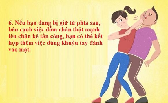 tự vệ, kỹ thuật tự vệ, tự vệ cho phụ nữ, 7 kỹ thuật tự vệ