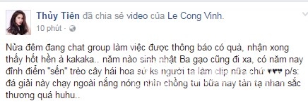 Công Vinh, Thủy Tiên, ca sĩ Thủy Tiên, sinh nhật Thủy Tiên, vợ chồng Thủy Tiên – Công Vinh