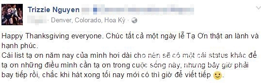 sao việt, sao việt đón lễ tạ ơn, lễ tạ ơn, sao việt ở hải ngoại 