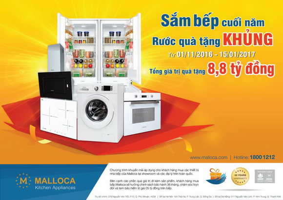 Thiết bị bếp Malloca, Thiết bị bếp Malloca khuyến mãi, Nội thất nhà bếp