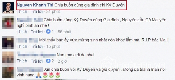 sao việt, mc kỳ duyên, mẹ mc kỳ duyên, mẹ mc kỳ duyên qua đời, sao chia buồn với kỳ duyên 