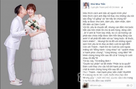 Hari Won và Trấn Thành, đám cưới của Trấn Thành và Hari Won, Trấn Thành, Hari Won