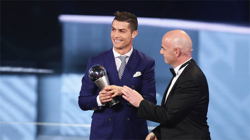 Cristiano Ronaldo, Cristiano Ronaldo Cầu thủ hay nhất FIFA 2016, Giải thưởng 