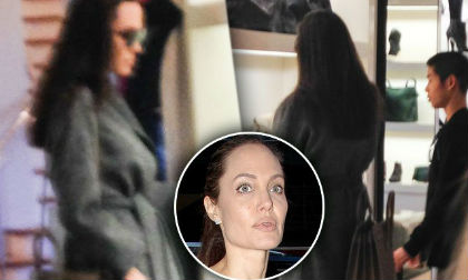 Diễn viên Angelina Jolie,pax thiên đi mua sắm,con trai nuôi gốc Việt Pax Thiên,Pax Thiên,pax thiên cực ngầu, sao Hollywood