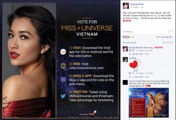 Hoa hậu Hoàn vũ 2016, sao việt, lệ hằng, MissUniverseVietnam