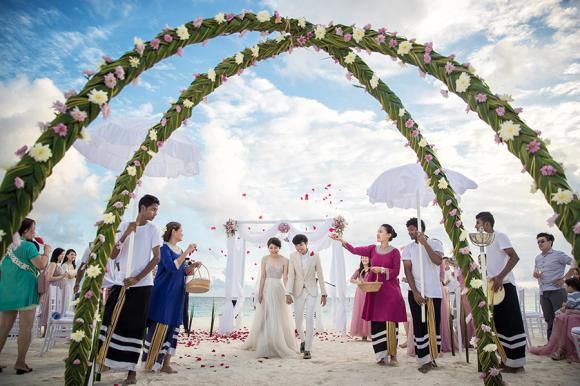đời sống trẻ,đám cưới ngôn tình ở Maldives,Kelly và Keda