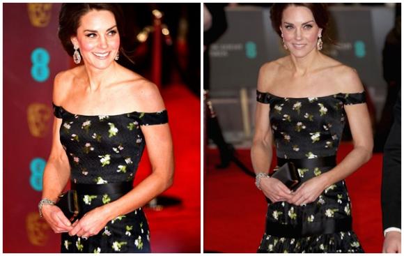 Công nương Kate , Công nương Kate  mặc đẹp, Công nương Kate  tại thảm đỏ BAFTAs, vợ chồng công nương Anh