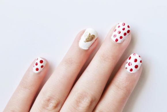 làm đẹp,mẫu nail lãng mạn,Lễ tình nhân