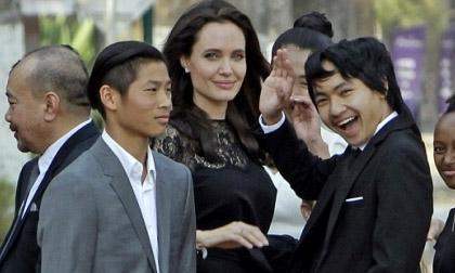 Diễn viên Angelina Jolie,pax thiên đi mua sắm,con trai nuôi gốc Việt Pax Thiên,Pax Thiên,pax thiên cực ngầu, sao Hollywood