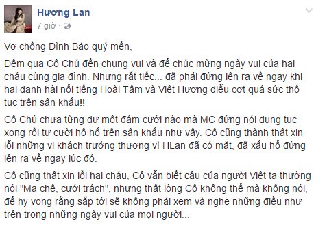 Việt Hương, diễn viên hài Việt Hương, đình bảo, hương lan, đám cưới đình bảo, sao Việt