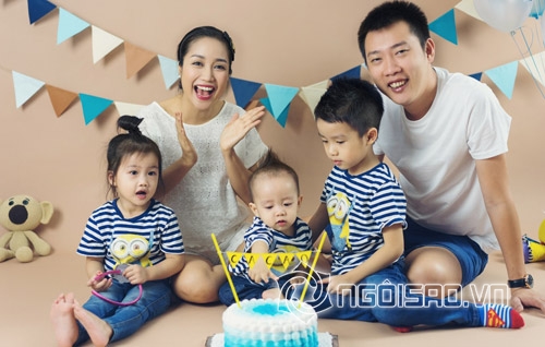 sao việt, mỹ nhân việt, mỹ nhân việt sinh nhiều con, sao đẻ nhiều, sao đông con