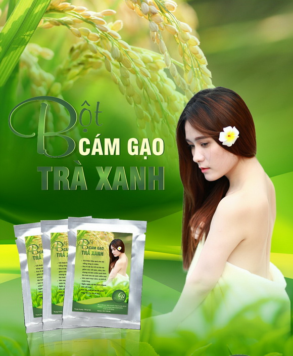 Bột cám gạo trà xanh, Thanh lọc làn da, Chăm sóc da