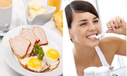 đánh răng, ăn sáng, đánh răng hay ăn sáng trước, sức khỏe