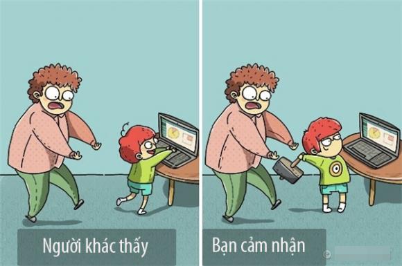 thực tế và tưởng tượng, điều người khác thấy và bạn cảm nhận, suy nghĩ, ảo tưởng, sống ảo tưởng,kiến thức