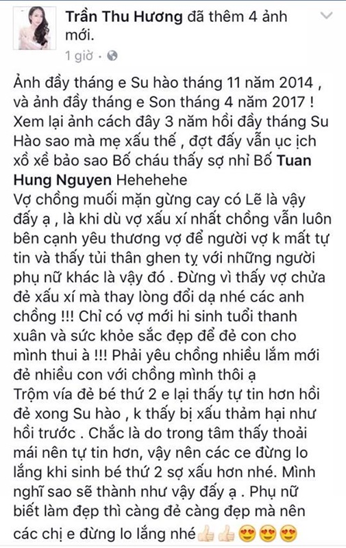 bà xã Tuấn Hưng, vợ chồng Tuấn Hưng, Thu Hương, Hương Baby, sao Việt