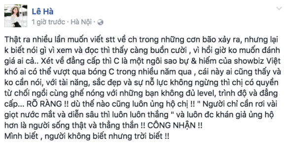 Hồ Ngọc Hà, Lê Hà, Minh Hằng, sao Việt