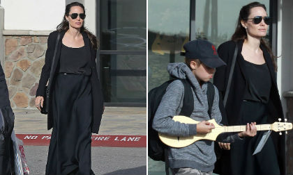 Diễn viên Angelina Jolie,nu dien vien Angelina Jolie,Angelina Jolie và Brad Pitt ly hôn,Angelina Jolie gầy gò,Angelina Jolie gầy trơ xương
