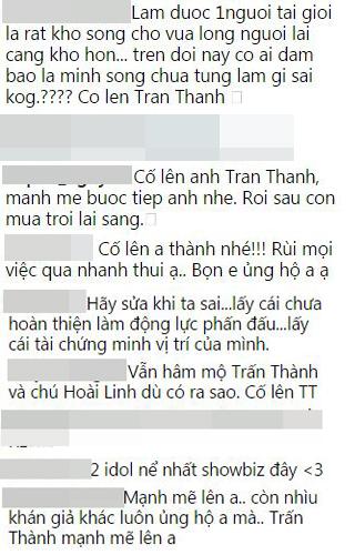 sao việt, hoài linh, trấn thành, mc trấn thành, hoài linh động viên trấn thành 