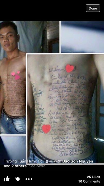 Ca sĩ hồ ngọc hà,hà hồ,fan xăm lời bài hát của hà hồ