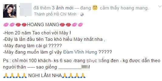 sao việt, đàm vĩnh hưng, dương triệu vũ, đám cưới đàm vĩnh hưng, quy định dự tiệc đàm vĩnh hưng dương triệu vũ