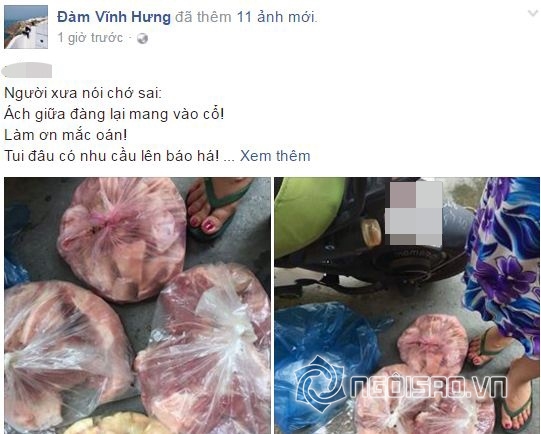 sao việt, đàm vĩnh hưng, đàm vĩnh hưng mua thịt lợn, đàm vĩnh hưng mua thịt lợn bị tạt dầu luyn