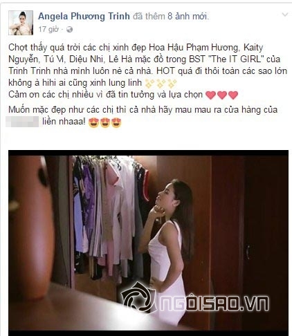 Angela Phương Trinh, Phạm Hương, Hoa hậu Phạm Hương, diễn viên Angela Phương Trinh