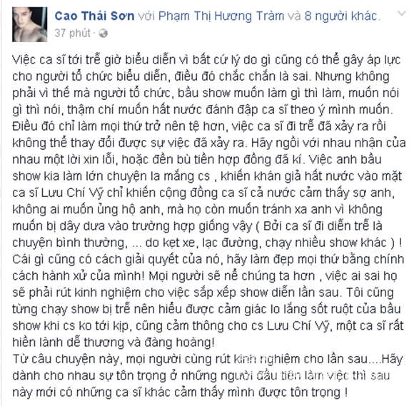 Sao việt,lưu chí vỹ bị đánh,sao việt bênh vực lưu chí vỹ