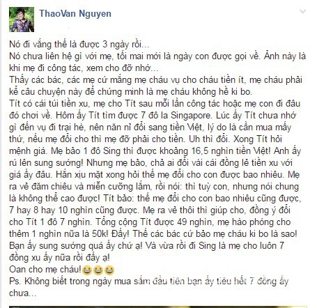 MC Thảo Vân, MC Thảo Vân và con, MC Thảo Vân và con trai