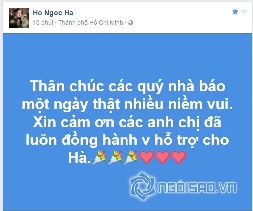 ngày nhà báo Việt Nam, sao Việt, Hồ Ngọc Hà, Tóc Tiên, Văn Mai Hương