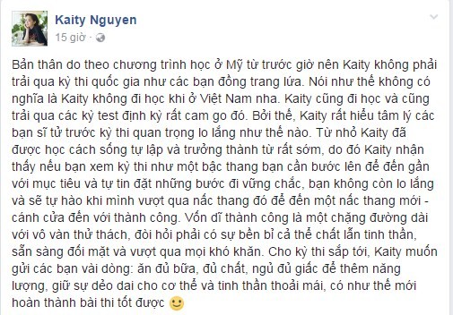 sao việt, kaity nguyễn, kaity nguyễn thi tốt nghiệp, kaity nguyễn không đi thi tốt nghiệp