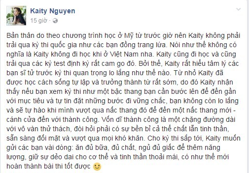 sao việt, kaity nguyễn, kaity nguyễn thi tốt nghiệp, kaity nguyễn không đi thi tốt nghiệp