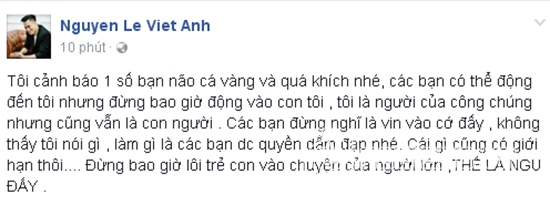 Diễn viên lê việt anh,việt anh người phán xử,lê việt anh bức xúc