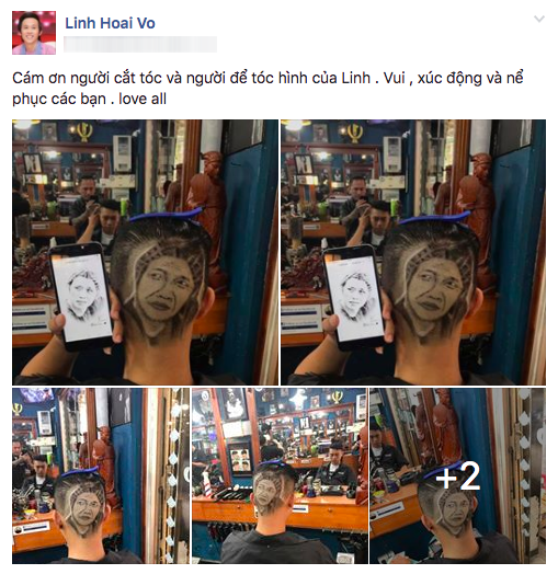 chuyện làng sao,sao Việt,Hoài Linh,fan xăm hình,fan in hình lên chân,fan cắt tóc hình Hoài Linh