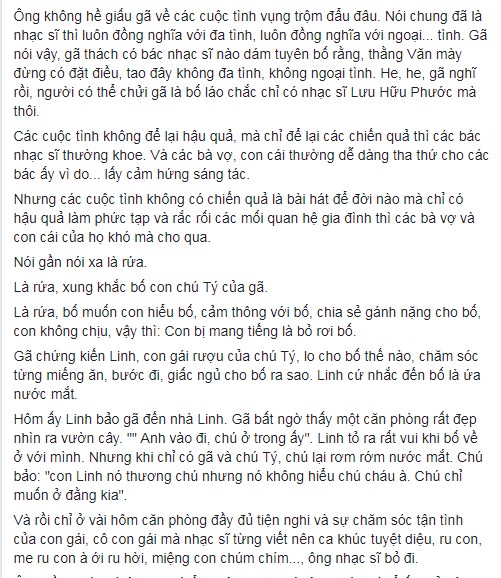 nhạc sĩ Nguyễn Văn Tý, con gái nhạc sĩ Nguyễn Văn Tý, nhạc sĩ Nguyễn Văn Tý bị bỏ rơi, 