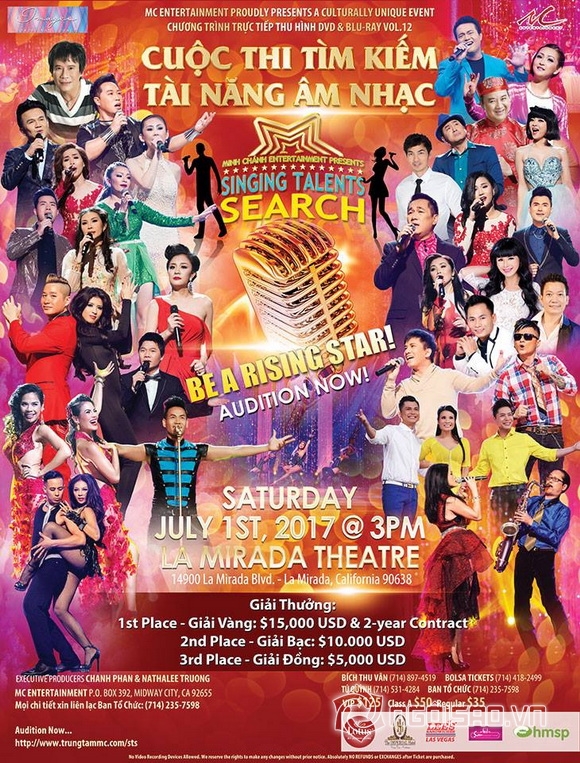Singing Talents Search, tìm kiếm tài năng âm nhạc 2017, Minh Chánh Entertainment