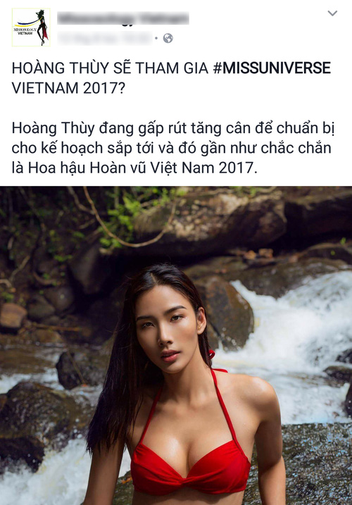 hoàng thùy, Hoa hậu Hoàn vũ Việt Nam 2017