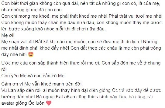 sao việt, sao việt mùa vu lan, sao việt báo hiếu, sao việt tặng quà cha mẹ mùa vu lan, lễ vu lan