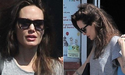 thời trang sao,Diễn viên Angelina Jolie,Angelina Jolie gầy gò,Angelina Jolie gầy trơ xương, sao Hollywood