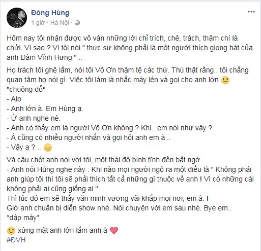 Đông Hùng, Đàm Vĩnh Hưng, ca sĩ Đông Hùng, ca sĩ Đàm Vĩnh Hưng, Mr Đàm,chuyện làng sao,sao Việt