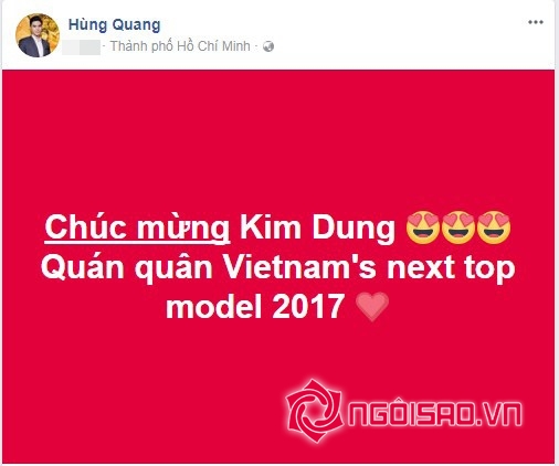 Kim Dung, Quán quân Vietnam's Next top Model 2017, sao Việt,chuyện làng sao