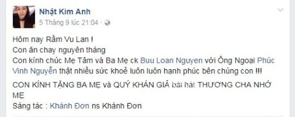 Nhật Kim Anh, diễn viên Nhật Kim Anh, ca sĩ Nhật Kim Anh, mẹ chồng Nhật Kim Anh,chuyện làng sao,sao Việt