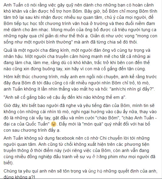 diễn viên Quốc Tuấn, diễn viên Quốc Tuấn và con trai, sao Việt,chuyện làng sao