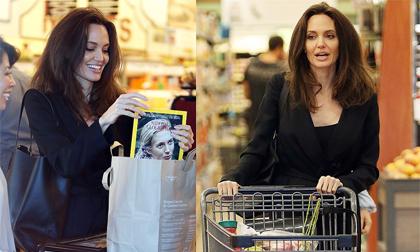 thời trang sao,Diễn viên Angelina Jolie,thời trang của Angelina Jolie,Angelina Jolie đẹp, angelina jolie trang phục xám, sao Hollywood