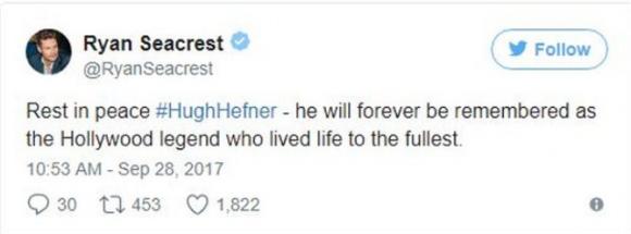 Hugh Hefner, ông trùm Playboy, ông trùm Playboy qua đời, sao Hollywood,chuyện làng sao