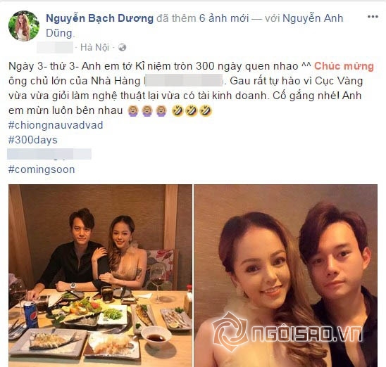 Anh Dũng, Anh Dũng và bạn gái, nam chính sống chung với mẹ chồng, Anh Dũng và Bạch Dương,chuyện làng sao,sao Việt