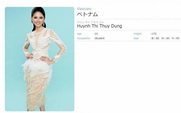 sao việt, thùy dung, á hậu thùy dung, thùy dung top 15, thùy dung miss international