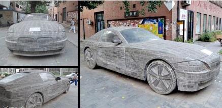 Người đàn ông nghèo đã khiến tất cả vô cùng bất ngờ, điêu khắc tảng đá thành siêu xe, siêu xe BMW